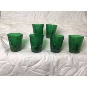 Christmas 12 Oz Tumblers Hard Plastic Lot Of 6